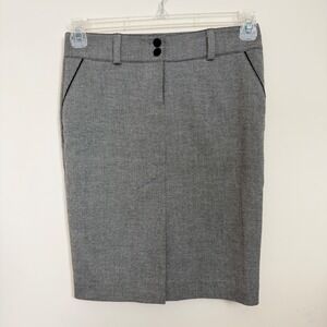 Vintage Bebe‎ Women's USA Gray Pencil Skirt Fitted Size 4
